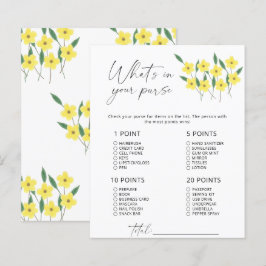 Papier Fleurs sauvages Qu'y a-t-il dans votre sac à main
