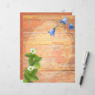 Papier Fleurs sauvages sur un arrière - plan de tableau u