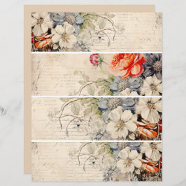 Papier Fleurs Vintage Collage 1