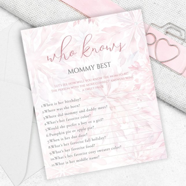 Papier Flocon De Neige Rose D'Hiver Qui Connaît Mommy Gam (Créateur téléchargé)