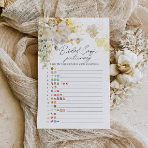 Papier Floral abeille nuptiale douche émoticônes jeu