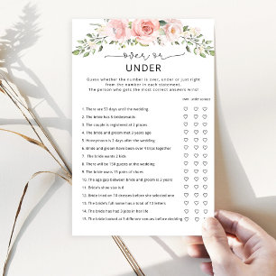 Papier Floral au-dessus ou sous la douche nuptiale