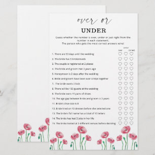 Papier Floral au-dessus ou sous la douche nuptiale