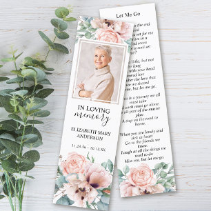 Papier Floral Blush rose Signet funéraire