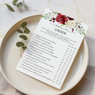 Papier Floral Bourgogne au-dessus ou sous la douche de na