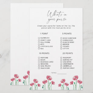 Papier Floral ce qu'il y a dans votre sac à main