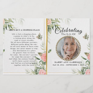 Papier Floral Celebration of Life Program