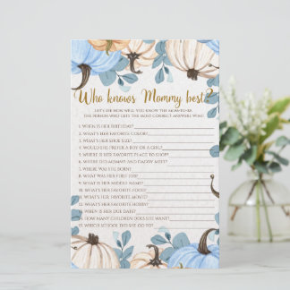 Papier Floral citrouille - Qui connaît maman meilleur jeu