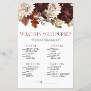 Papier Floral de Bourgogne Ce qui est dans le jeu de Baby