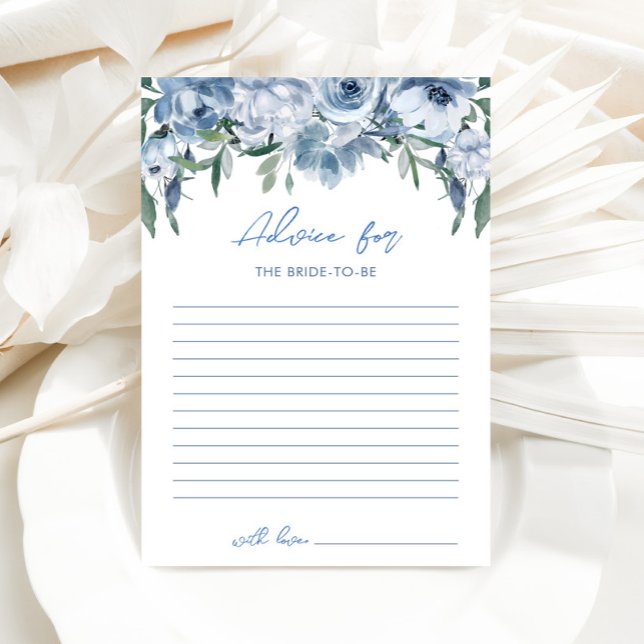 Papier Floral Dusty Blue Conseils pour la mariée (Créateur téléchargé)