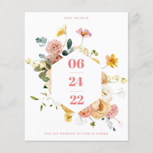 Papier Floral Enregistrer la date Sutton