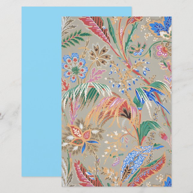 Papier Floral et Foliate motif (Devant / Derrière)