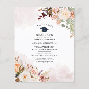 Papier Floral Graduation 2025 Party Invitation