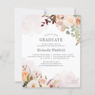 Papier Floral Graduation 2025 Party Invitation