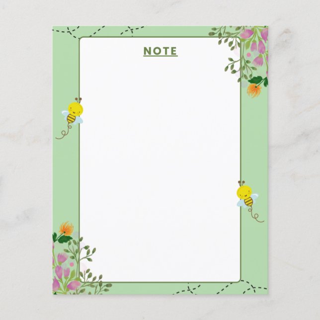 Papier Floral Notepad (Devant)