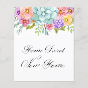 Papier Floral Nouvelle adresse résidentielle Moving Faire