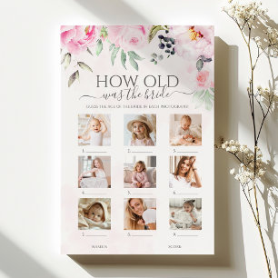 Papier Floral Quel Âge A Été La Mariée Fête des mariées J