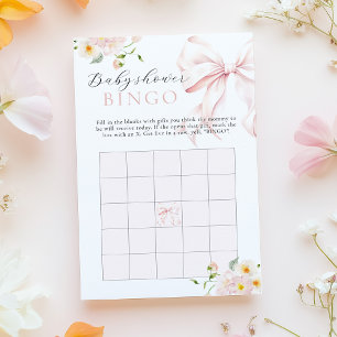 Papier Floral rose Bow Bloom Baby shower cadeau Bingo