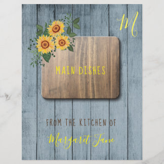 Papier Floral rustique pays recettes organisateur diviseu