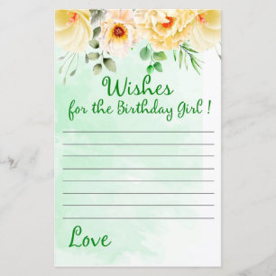 Papier Floral Wives pour la fille d'anniversaire