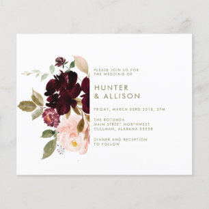 Papier Flore Faire-part de mariage