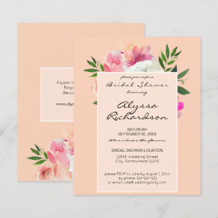 Papier Flore rose et blanc Budget - Fête des mariées 2B