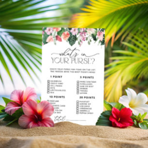 Papier Flore tropicale ce qui est dans votre jeu de bours