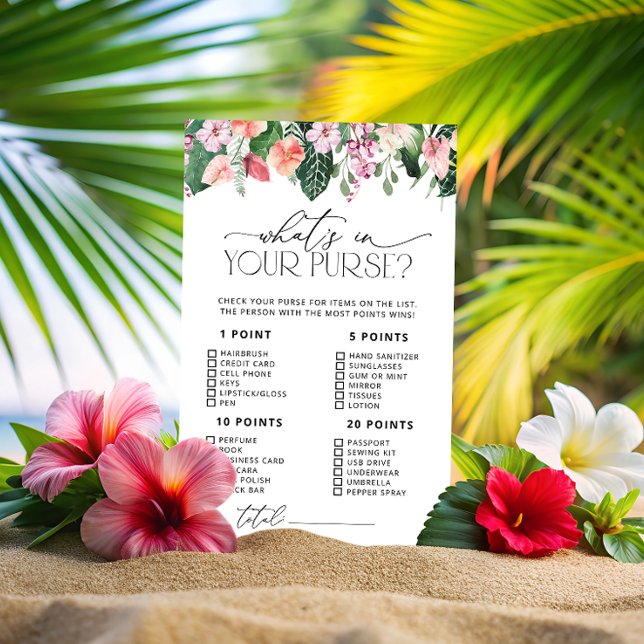 Papier Flore tropicale ce qui est dans votre jeu de bours (Créateur téléchargé)