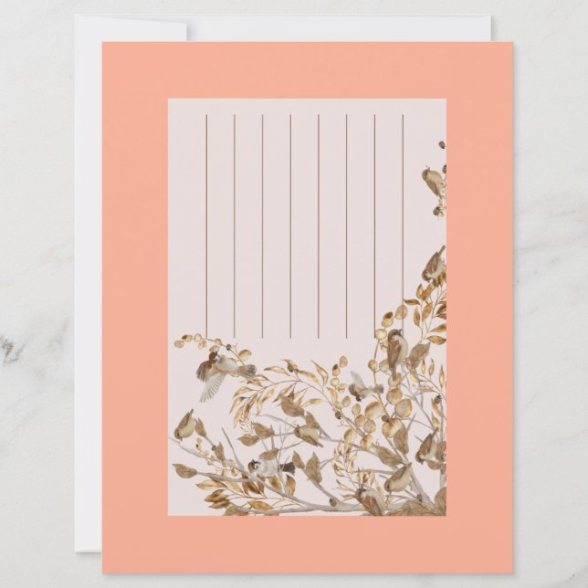 Papier Folha pardais com envelope  (Devant)