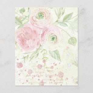 Papier Fond de scrapbook à roses aquarelles roses
