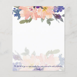 Papier Fond floral aquarelle rose Esprit de Puissance