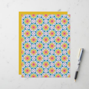 Papier Fontaine Florale Arc-en-ciel Maximaliste Ventilate