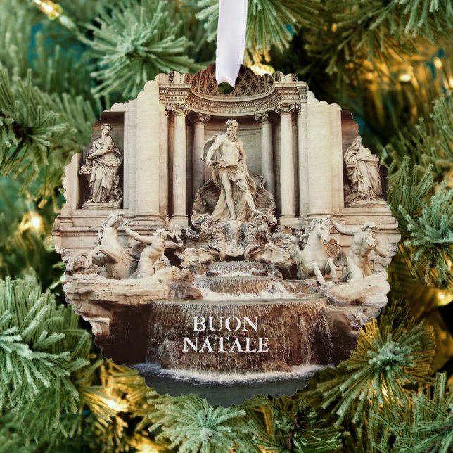 Papier Fontaine Trevi ornement photo de Noël (Insitu (Arbre))