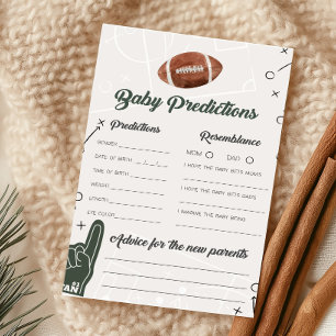 Papier Football Baby shower Baby Predictions Jeu