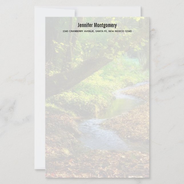 Papier Forest Creek Belle nature Paysage Photo (Devant)