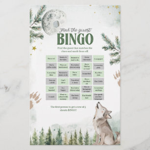 Papier Forest Wolf Trouvez Les Jeux De Bingo Invités