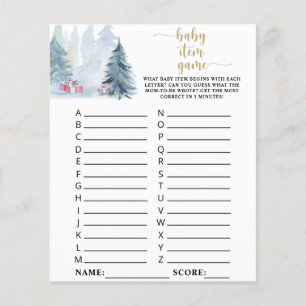 Papier Forêt bleue d'hiver \ Baby Item Game