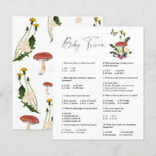 Papier Forêt de champignons - Trivia des bébés   Jeu Baby