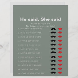 Papier Formellement Vert Il A Dit Qu'Elle A Dit Fête des 