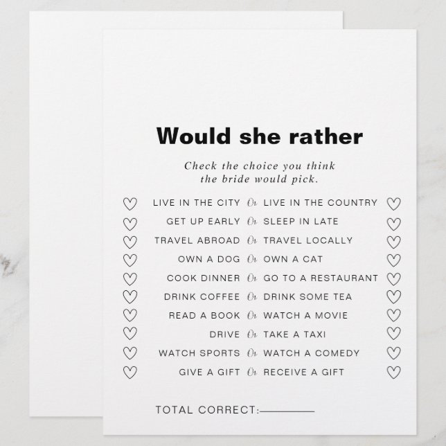 Papier Formellement Voudrait-Elle Plutôt Fête des mariées (Devant / Derrière)