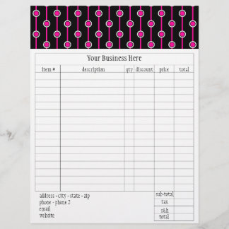 Papier Formulaire de commande de points et de bandes PICK