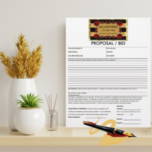 Papier Formulaire de proposition de roses gemmes en or no