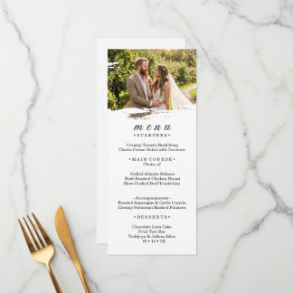 Papier-Foto-Hochzeitsmenü-Kartenständer Menükarte