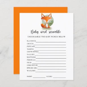 Papier Fox petit - Baby Word Scramble Jeu
