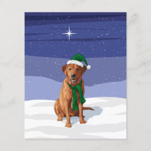 Papier Fox Red Labrador Retriever Chien de Noël