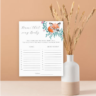 Papier Fox somnifère - Nom cette chanson jeu de baby show