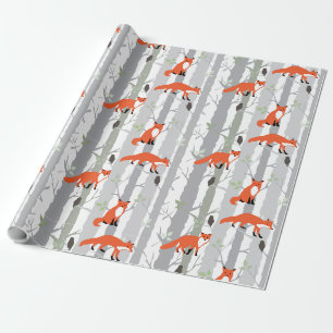 Papier Fox Wrappin Geschenkpapier