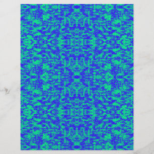 Papier Fractale Abstraite En Bleu Et Vert