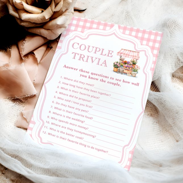 Papier Fraîchement Hors Du Marché Couple Trivia Bridal Ga (Créateur téléchargé)