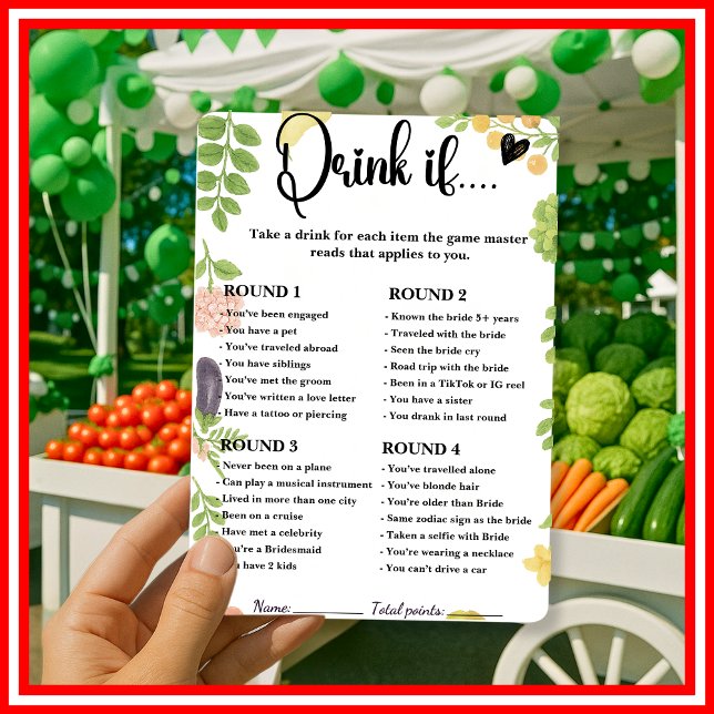 Papier Frais Du Marché Boire Si Fête des mariées Jeu (Créateur téléchargé)